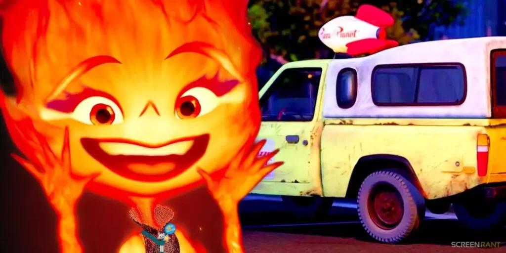"Mind-Blowing Evolution of Pixar's Pizza Planet Truck in 'Elemental'!"